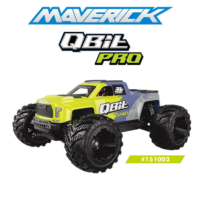 MAVERICK 1/16 QBIT MT PRO MONSTER TRUCK - FLURO GREEN