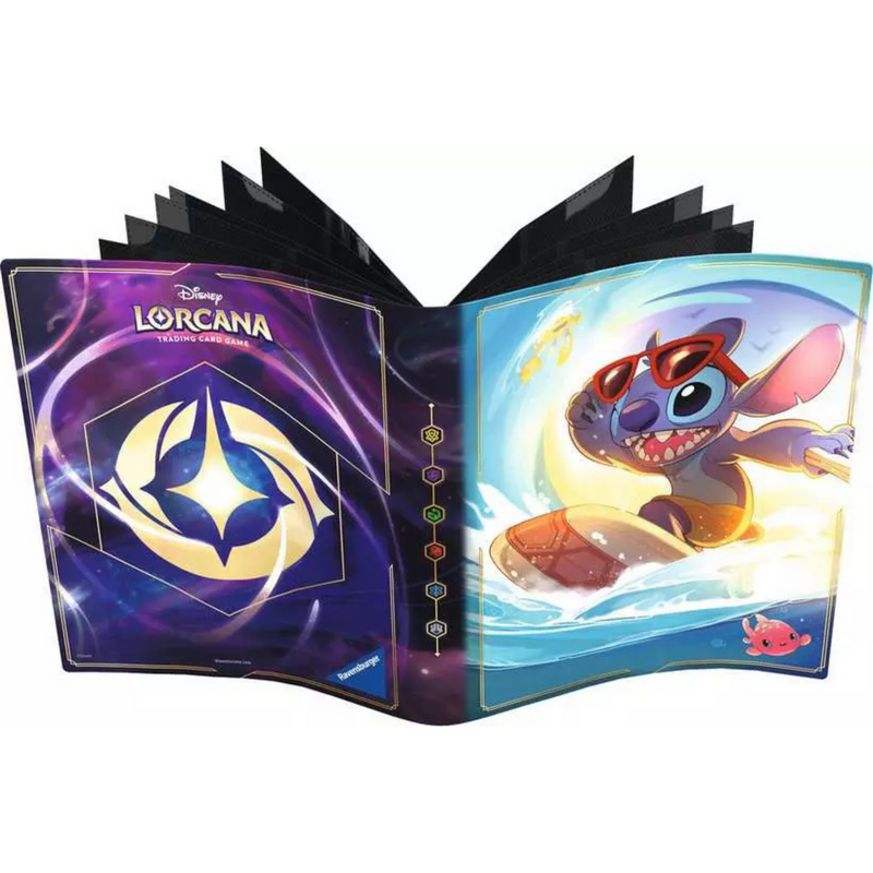 Disney Lorcana S1 First Chapter 4 Pocket Portfolio - Stitch, Carefree Surfer