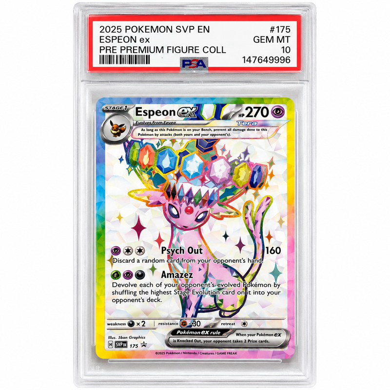 2025 Pokémon Espeon ex SVP #175 Premium Figure Collection Promo PSA 10 GEM MINT